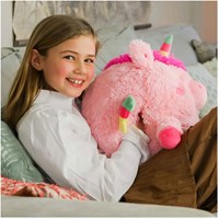 Noxxiez unicorno peluche scaldamani cuscino rosa 35cm-3