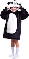Noxxiez felpa panda con cappuccio pile per bambini 3-6 anni