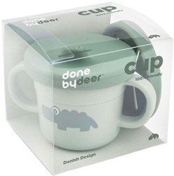 Done by Deer tazza snack e tazza con beccuccio Croco verde 215ml silicone