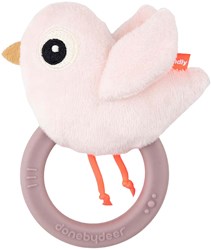 Done by Deer sonaglino per bambini anello dentizione Birdee rosa giocattolo sensoriale