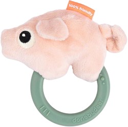 Done by Deer sonaglino e massaggiagengive sensoriale Pigee rosa giocattolo