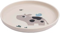 Done by Deer piatto bambini fattoria beige - piatto in plastica senza BPA-2