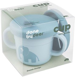 Done by Deer tazza con beccuccio Elphee blu - tazza snack per bambini e neonati