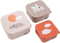 Done by Deer set snack box rosa - 3 pezzi - Happy Clouds - lunch box