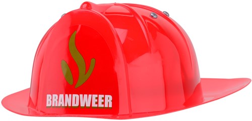 Johntoy Elmetto da pompiere - Casco giocattolo per bambini - Rosso