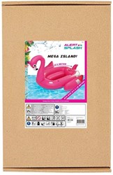 Alert isola gonfiabile fenicottero piscina 240x180 cm con maniglie