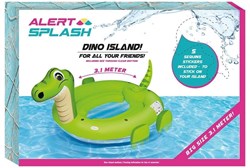 Alert isola dinosauro gonfiabile piscina 310x270x175 cm giocattolo