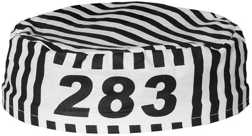 Boland cappello prigioniero nero-bianco accessorio costume adulti