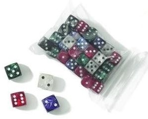 HOT Games Dobbelsteen16 mm,marmer/parelm.4 kl.VE12