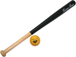 Angel Sports set baseball - mazza in legno 28 pollici con palla nera