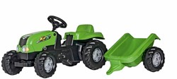 Rolly Toys trattore a pedali RollyKid-X con rimorchio verde giocattolo