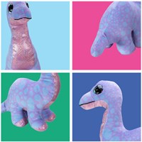 Lumo Stars peluche dinosauro Brontosauro viola 15cm giocattolo morbido-3