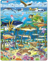 Puzzle animali marini Oceano Atlantico Nord 60 pezzi cartone