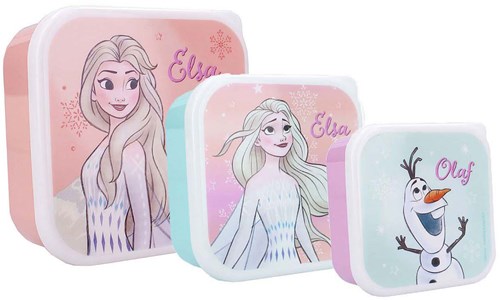 Vadobag Frozen lunch box snackbox 3-in-1 per bambini - contenitore pranzo