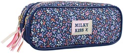 Milky Kiss astuccio stampa floreale con due scomparti per la scuola
