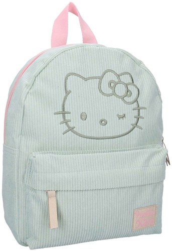 Vadobag zaino Hello Kitty verde velluto a coste - zaino scuola bambini