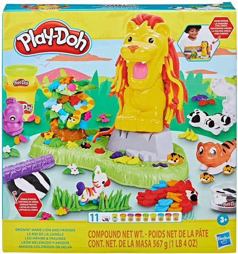 Hasbro Play-Doh set leone con pasta modellabile e accessori animali