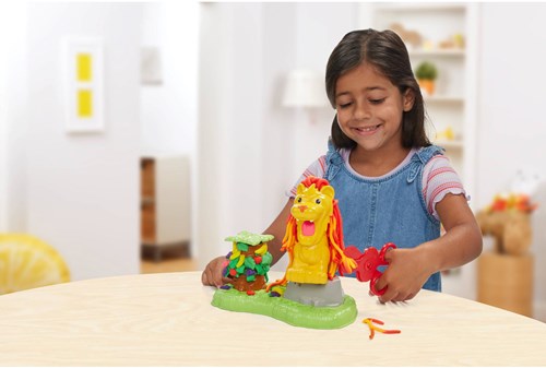 Hasbro Play-Doh set leone con pasta modellabile e accessori animali-3