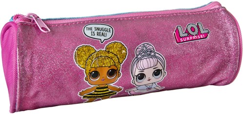 Astuccio L.O.L. Surprise rosa glitter - astuccio rotondo in poliestere per bambini