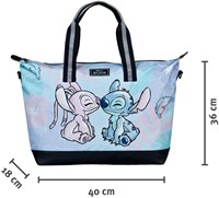 van der Meulen borsa weekend Stitch borsa bambini blu stampa multicolore-3