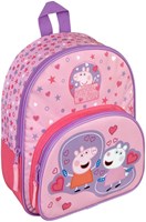 Undercover zaino Peppa Pig con tasca frontale - zaino bambini rosa viola