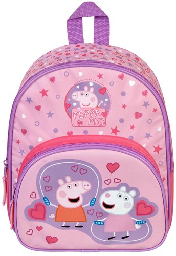 Undercover zaino Peppa Pig con tasca frontale - zaino bambini rosa viola-2