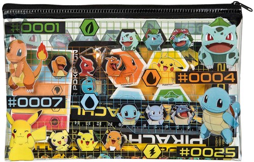OttoSimon astuccio set scrittura Pokemon - accessorio scolastico colorato