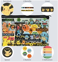 OttoSimon astuccio set scrittura Pokemon - accessorio scolastico colorato-3
