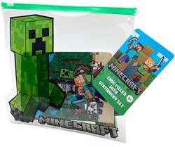Astuccio Minecraft set cancelleria completo - materiale scolastico per bambini