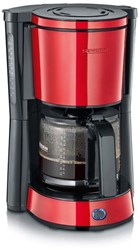 Severin macchina da caffè rossa 1000W - macchina da caffè filtro 10 tazze