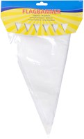 Folat bandierina bianca 10 metri - decorazione festa plastica
