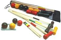 HOT Gioco di croquet 4 giocatori 80 cm legno in rete