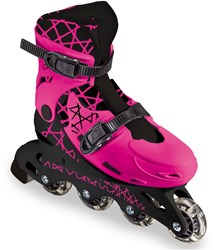 Mondo pattini in linea rosa regolabili misura 33-36 pattini bambini