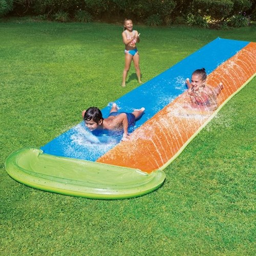 Summer Waves scivolo d’acqua racer 2 persone 549 cm divertimento in giardino-3