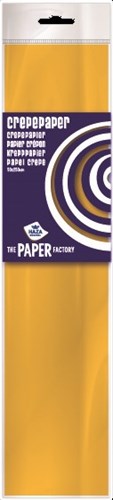 10 fogli di carta crespa giallo ocra 100507