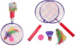 Johntoy set badminton per bambini - giocattolo da esterno colorato