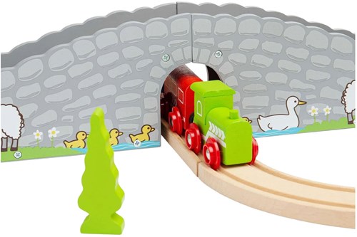 BigJigs ponte in legno per treno fattoria - accessorio giocattolo-3