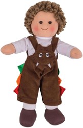 BigJigs bambola coccolosa Jack - bambola morbida 28 cm per bambini