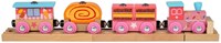 BigJigs treno in legno Sweetland Express - trenino giocattolo colorato