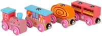 BigJigs treno in legno Sweetland Express - trenino giocattolo colorato-3