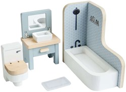 Bigjigs mobili bagno in legno per casa delle bambole FSC certificato 4 pezzi