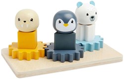 BigJigs gioco educativo tavola ingranaggi animali artici legno FSC