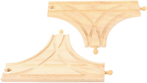 BigJigs binari del treno in legno giunzione a T - set espansione ferrovia