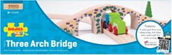 BigJigs ponte ferroviario in legno con 3 archi - ponte giocattolo