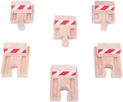 BigJigs Buffer accessori treno in legno - set da 4 - compatibili