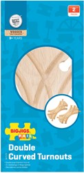 BigJigs binari in legno scambi curvi doppia faccia - set di espansione