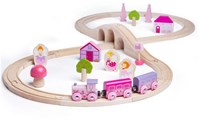 BigJigs set treno in legno fatine rosa - giocattolo 40 pezzi-2
