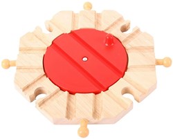 BigJigs ferrovia in legno piattaforma girevole 8 vie - giocattolo compatibile