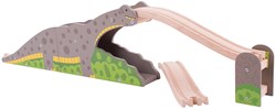 BigJigs ponte dinosauro in legno - Accessorio Bronto Riser per trenini