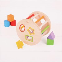 BigJigs scatola forme in legno cilindro - giocattolo educativo-2
